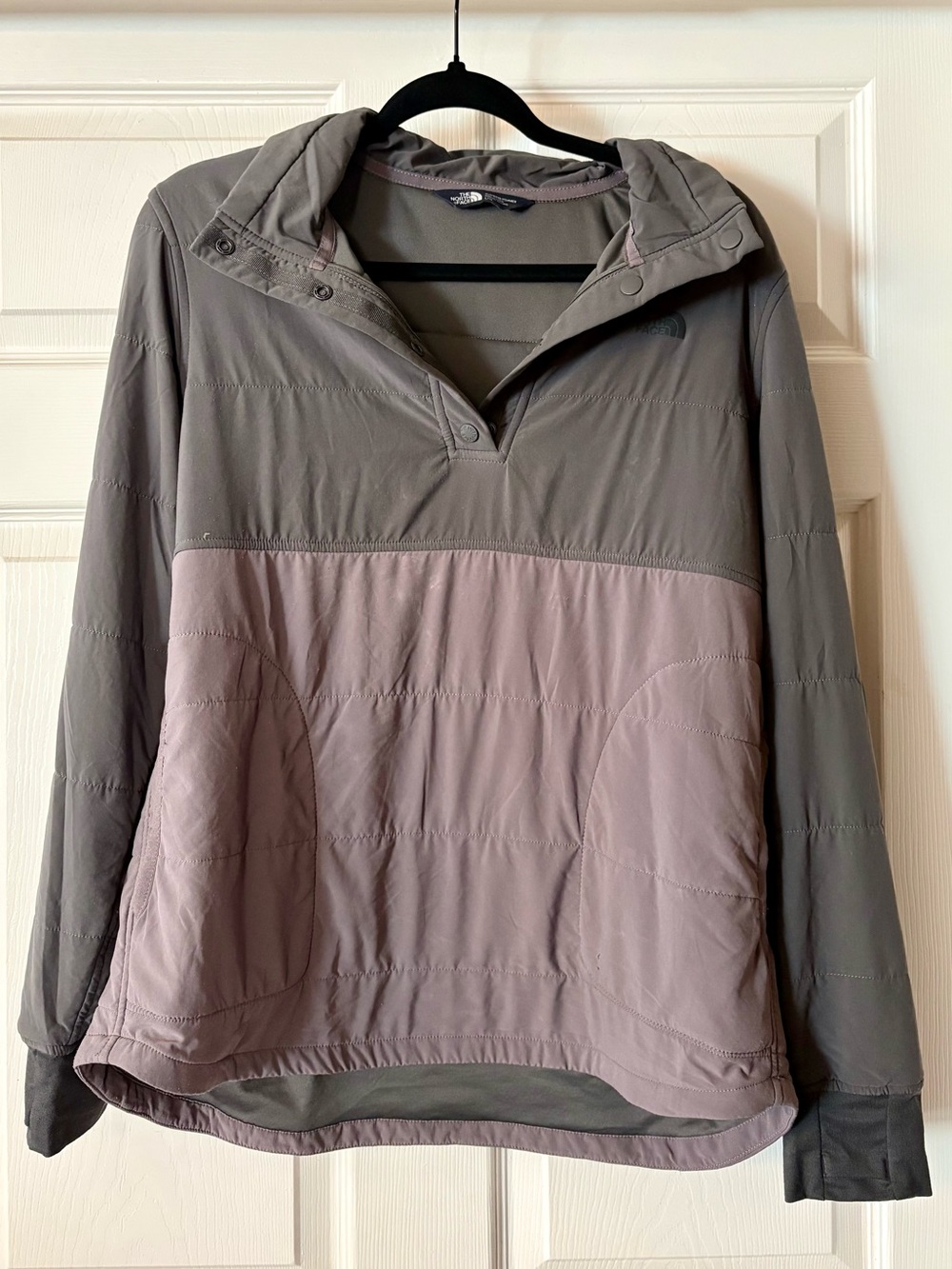 Light Gray and Mauve Women's North Face Pullover